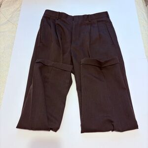 Savane Brown Dress Pants Flat Front Design